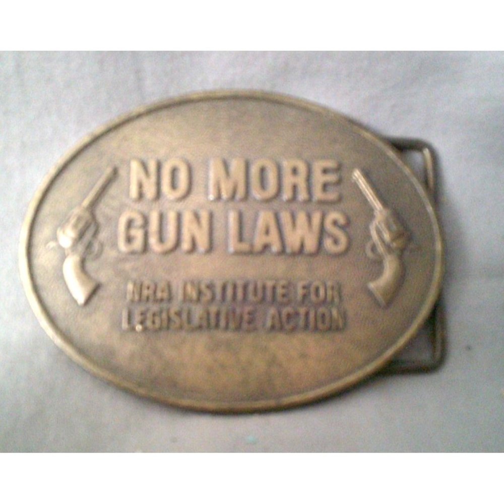 NEW NRA "No More Gun Laws" Belt Buckle * Gun rights advocates * H007 bu